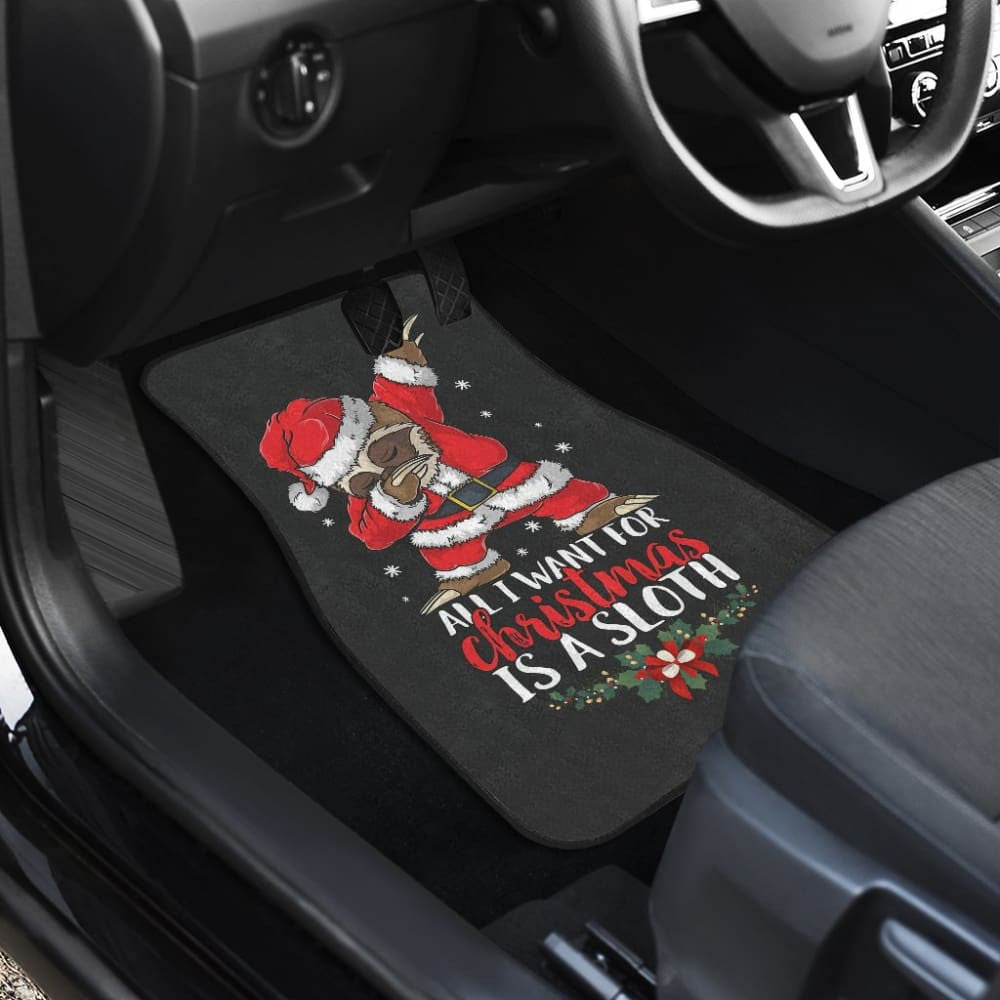 All I Want For Christmas Is A Sloth Car Floor Mats