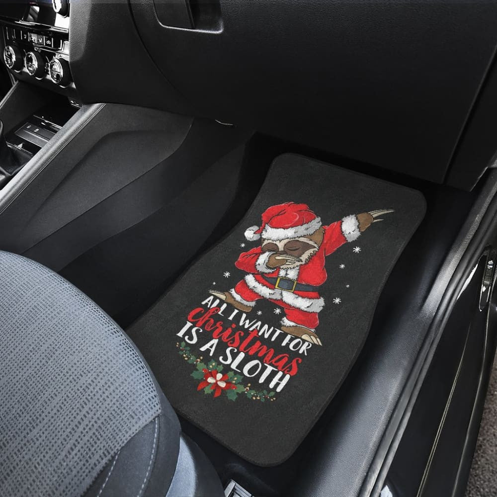 All I Want For Christmas Is A Sloth Car Floor Mats