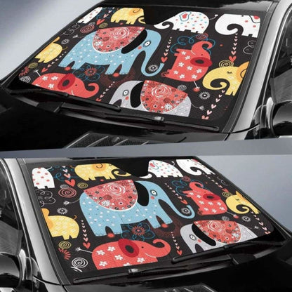 Elephants Car Auto Sun Shades