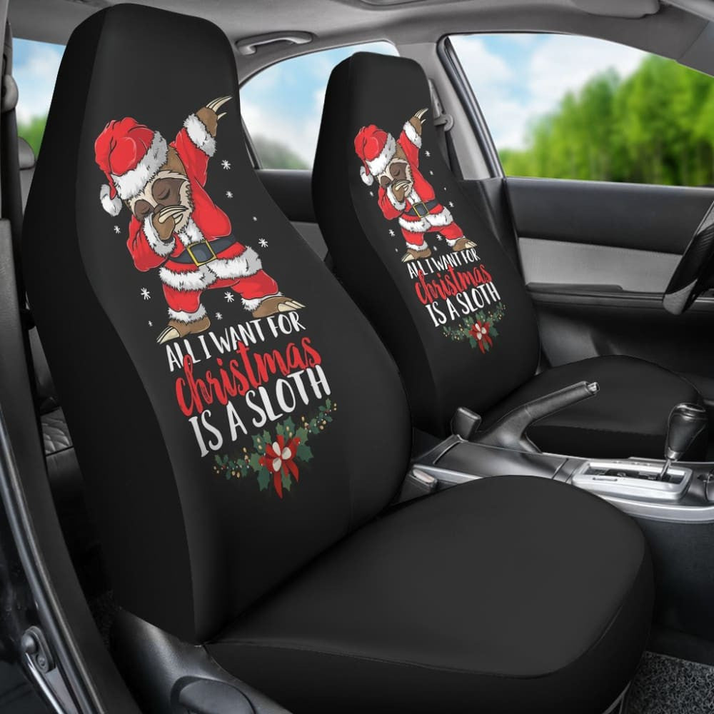 All I Want For Christmas Is A Sloth Car Seat Covers