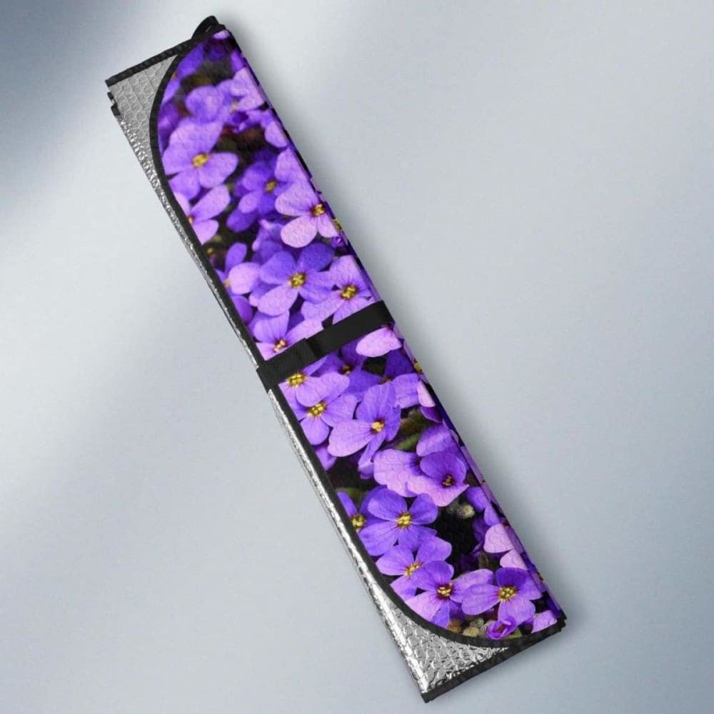 Aubrieta Flowers Purple Blossom Purple Bloom Car Sun Shades