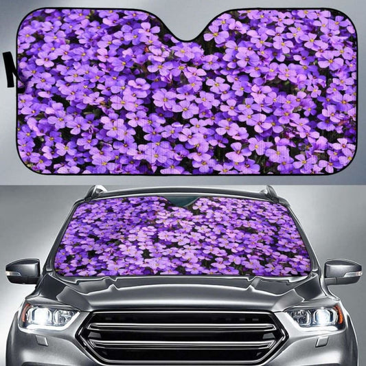 Aubrieta Flowers Purple Blossom Purple Bloom Car Sun Shades