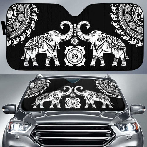 Elephant Mandala Auto Sun Shades
