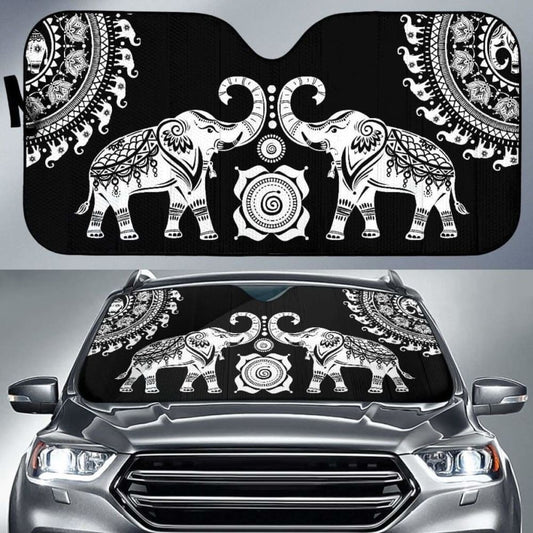 Elephant Mandala Auto Sun Shades