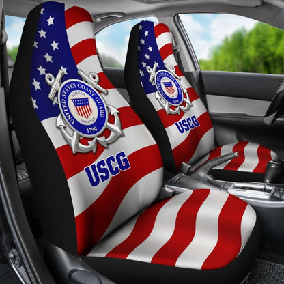 US Coast Guard Car Seat Covers American Flag