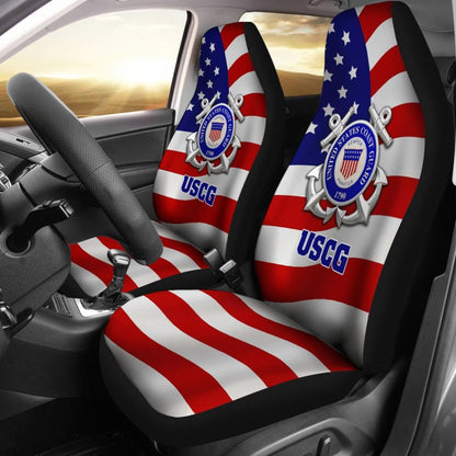 US Coast Guard Car Seat Covers American Flag