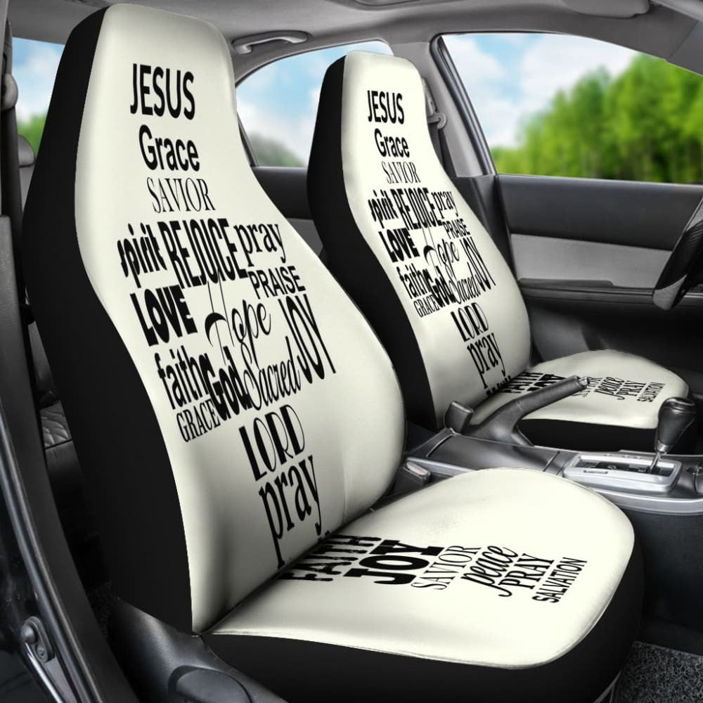 Word Cross Car Seat Cover