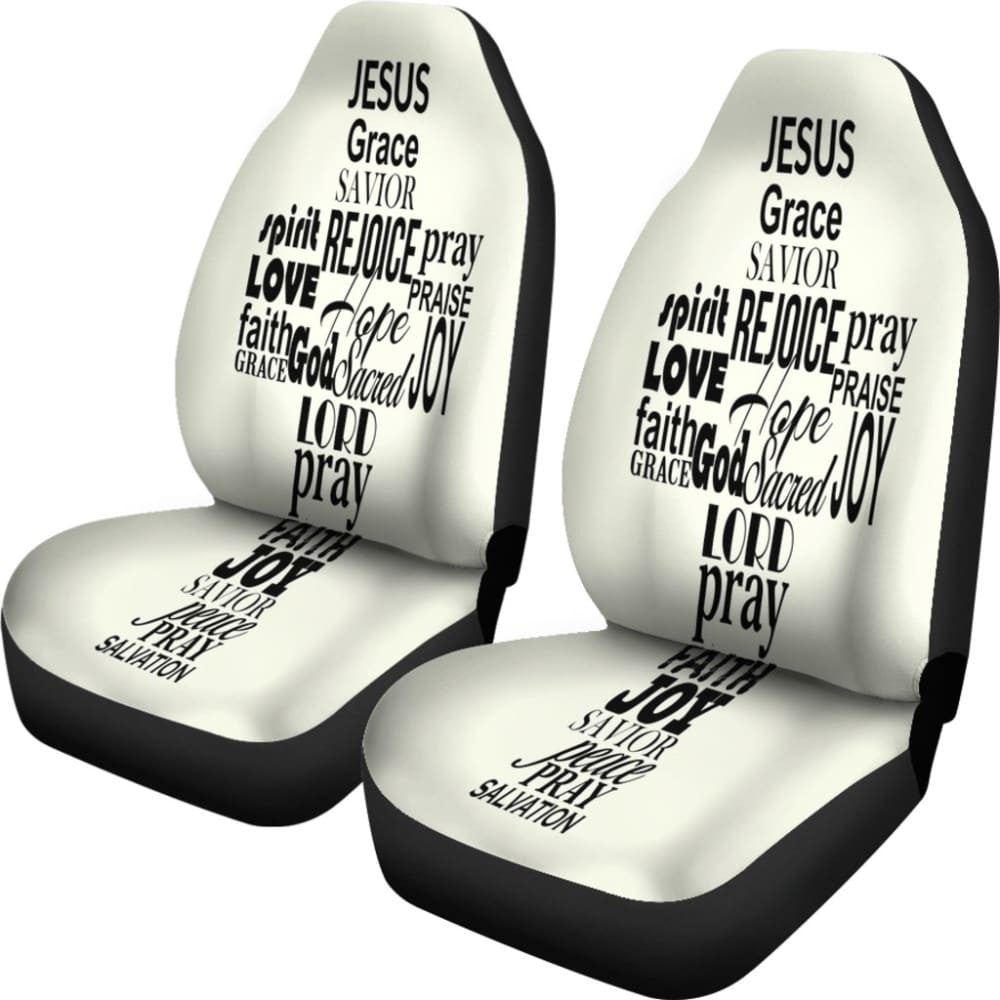 Word Cross Car Seat Cover