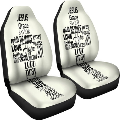 Word Cross Car Seat Cover
