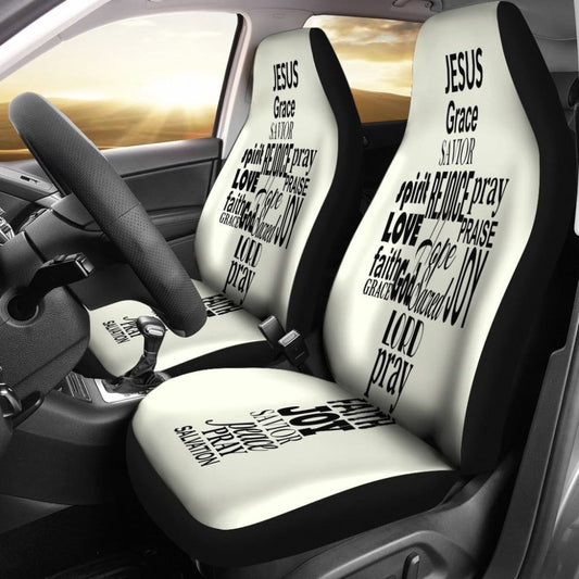 Word Cross Car Seat Cover