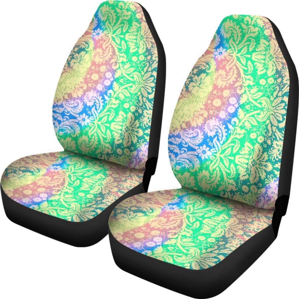 Rainbow Blue Green Car Seat Covers