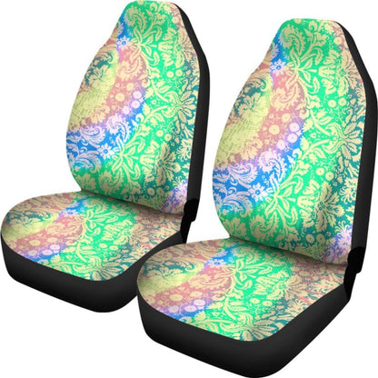 Rainbow Blue Green Car Seat Covers