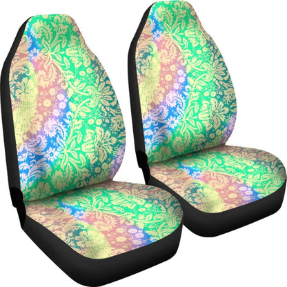 Rainbow Blue Green Car Seat Covers