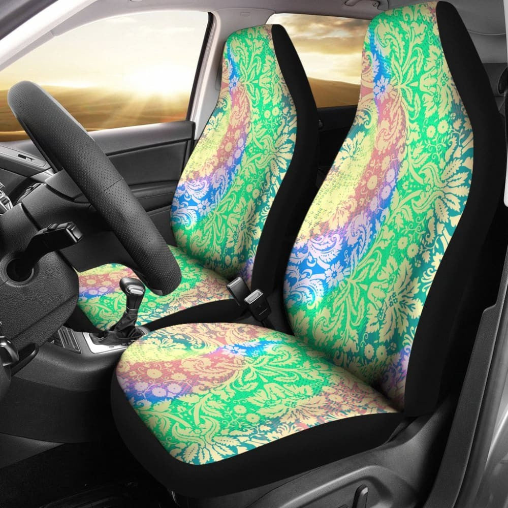Rainbow Blue Green Car Seat Covers