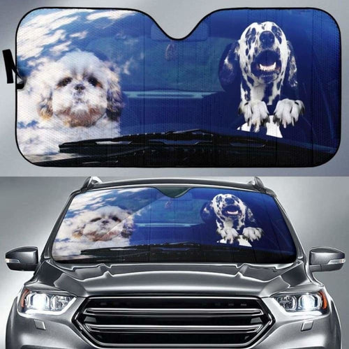 Dalmatians Driving Funny Car Sun Shades