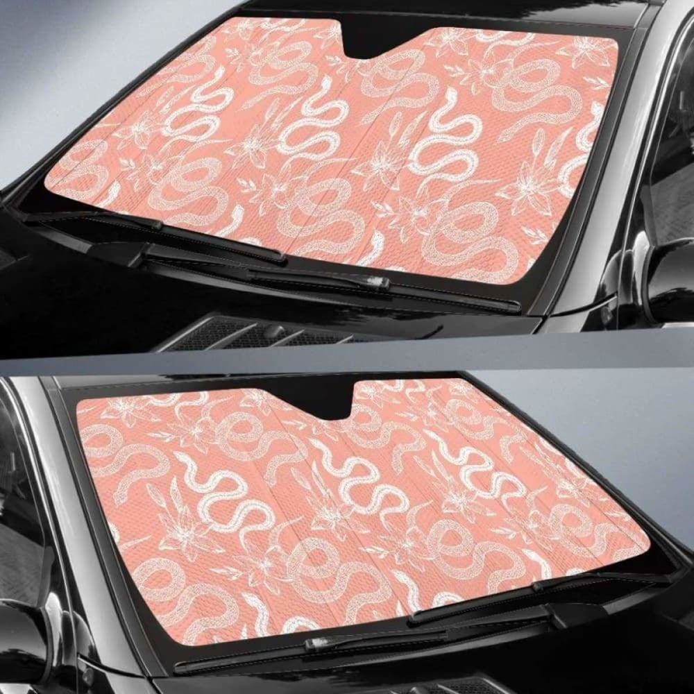 Snake Lilies Flower Pattern Car Auto Sun Shades
