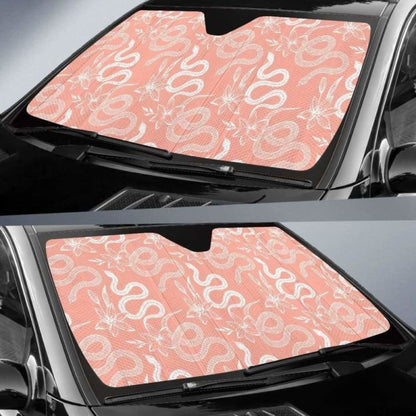 Snake Lilies Flower Pattern Car Auto Sun Shades