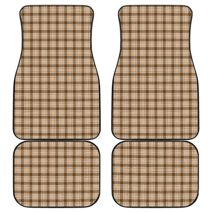 Dark Brown Checked Buffalo Plaid Amazing Car Floor Mats
