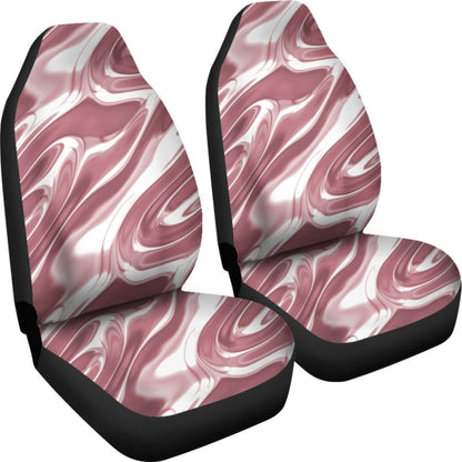Rose Gold Liquid Metal Car Seat Covers