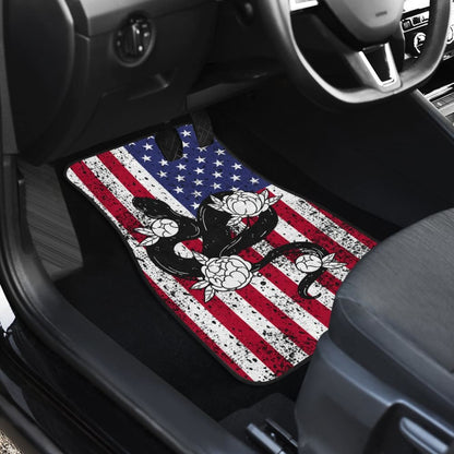 Snake Custom American Flag Car Floor Mats
