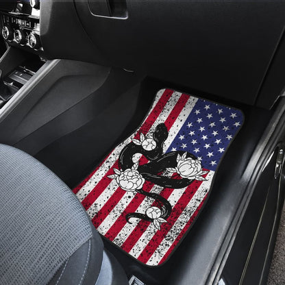 Snake Custom American Flag Car Floor Mats