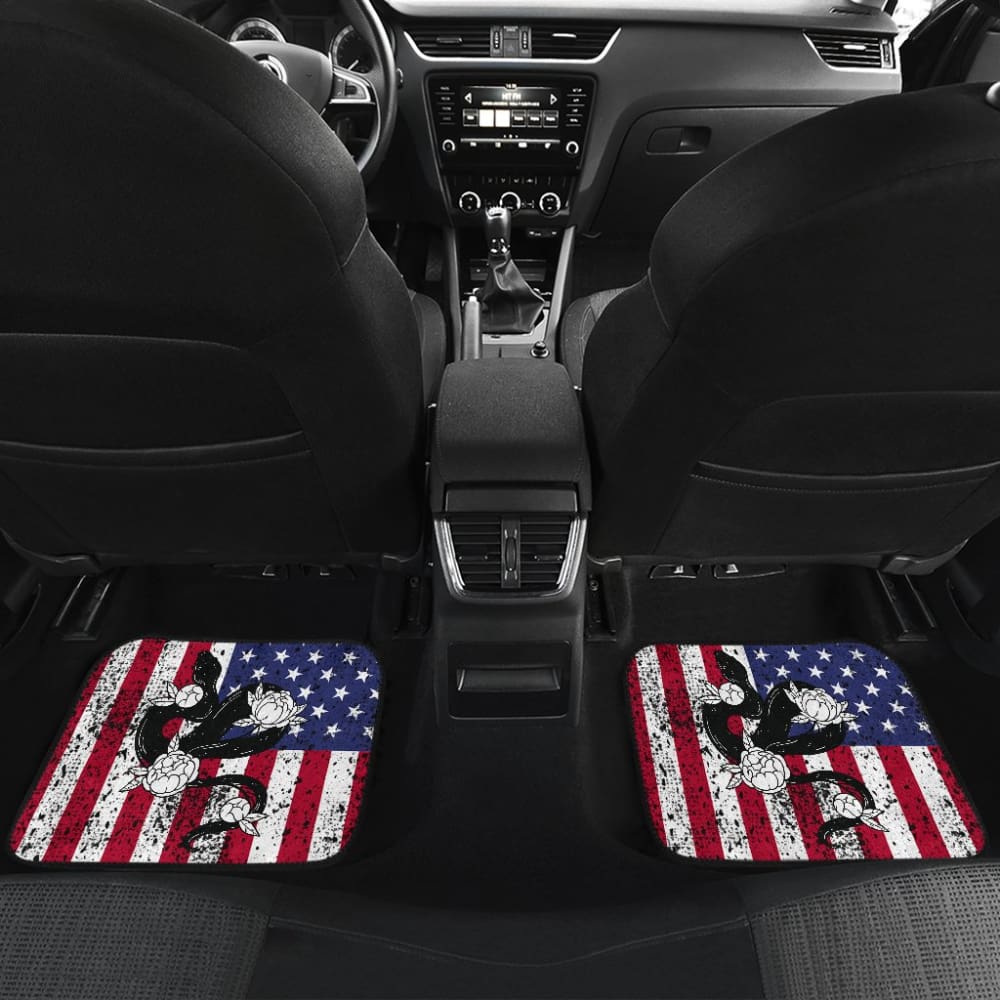 Snake Custom American Flag Car Floor Mats