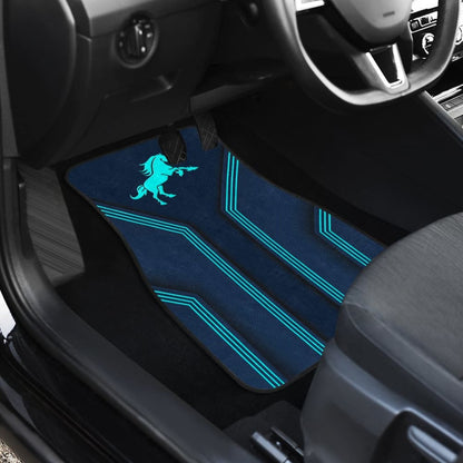 Amazing Turquoise Horse Mustang Custom Metallic Style Printed Car Floor Mats