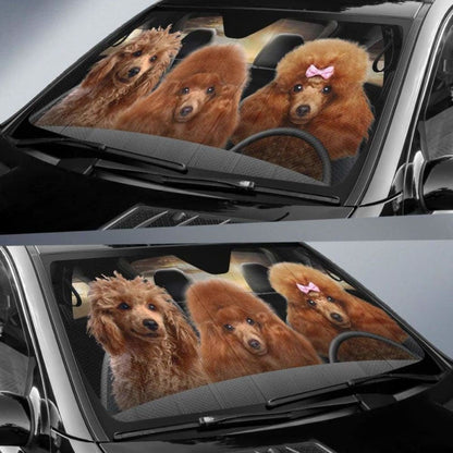 Poodle Auto Sun Shade Car Sun Visor Funny