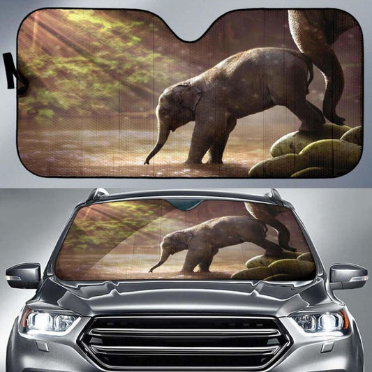 Baby Elephant Cute Car Sun Shade