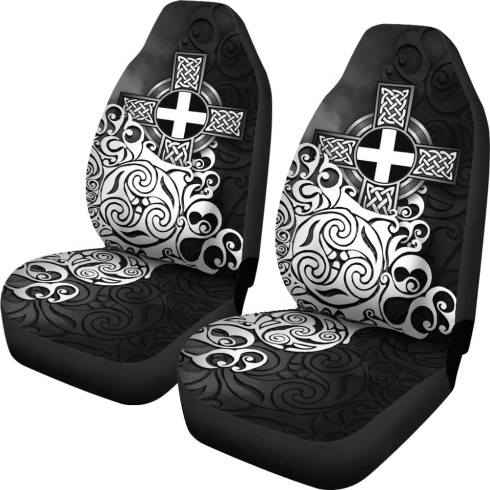 Cornwall Car Seat Covers - Cornish Flag With Celtic Cross
