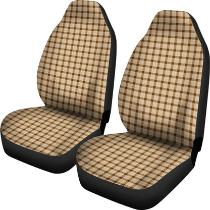 Brown Checked Buffalo Plaid Amazing Car Seat Covers