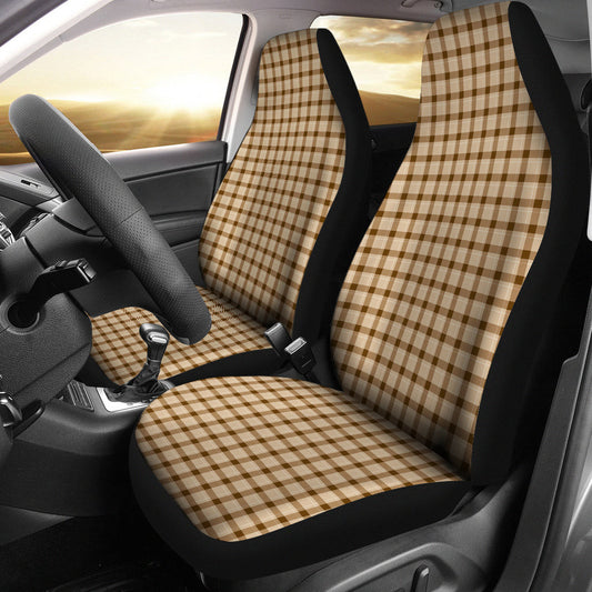 Brown Checked Buffalo Plaid Amazing Car Seat Covers