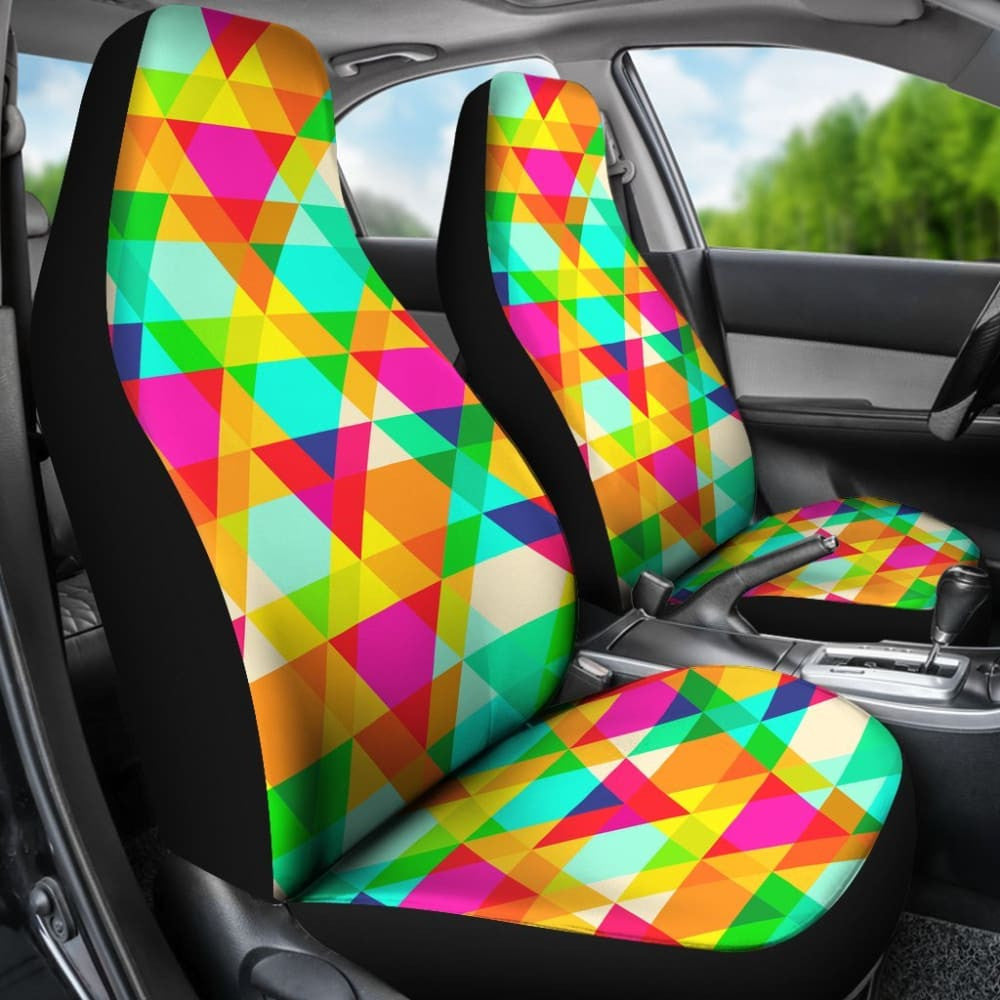 Rainbow Abstract Colorful Design Car Seat Cover