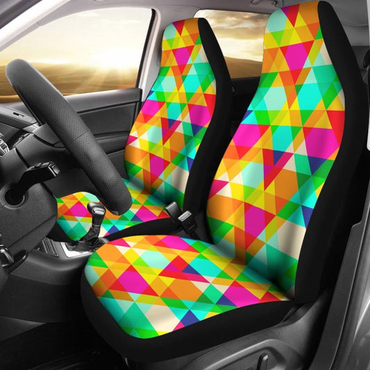 Rainbow Abstract Colorful Design Car Seat Cover