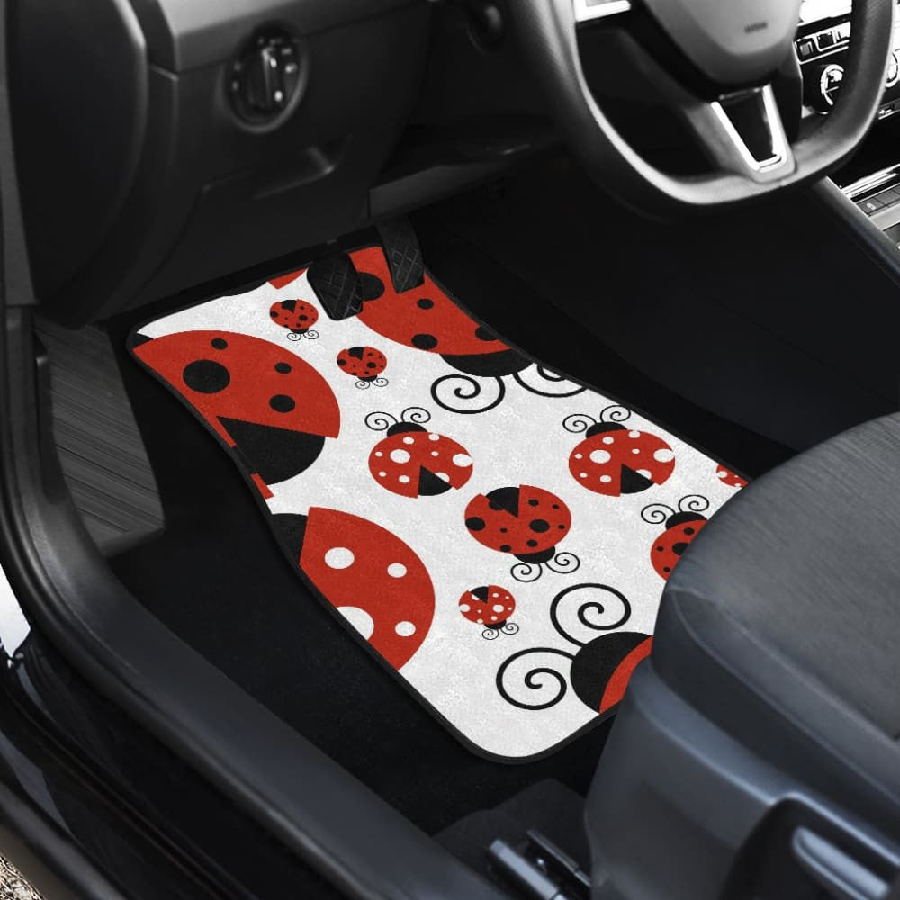 Cute Set of Ladybug Car Floor Mats