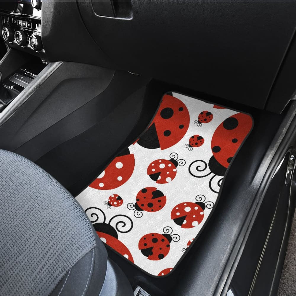 Cute Set of Ladybug Car Floor Mats