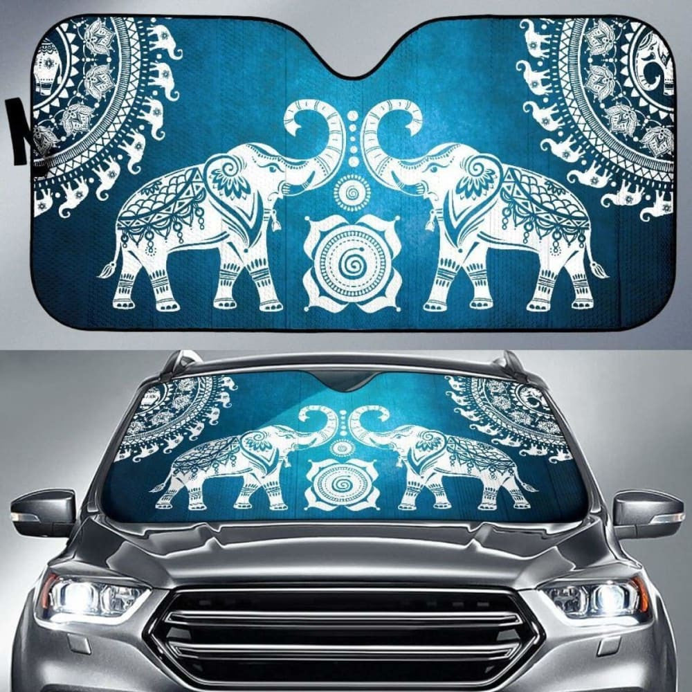 Elephant Mandala Auto Sun Shades