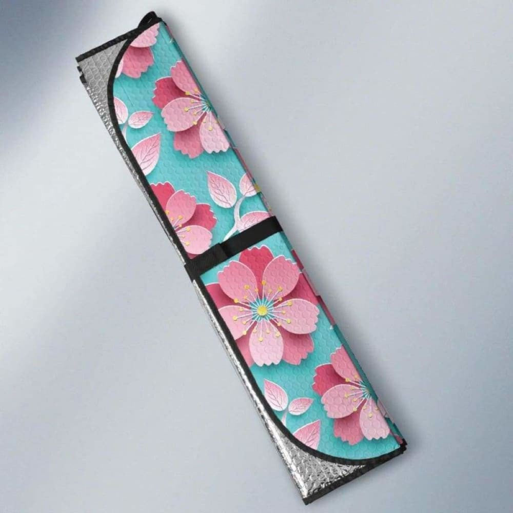 D Sakura Cherry Blossom Pattern Car Auto Sun Shades