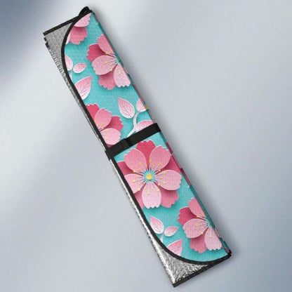 D Sakura Cherry Blossom Pattern Car Auto Sun Shades