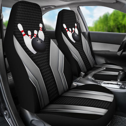Bowling Car Seat Cover Metal Print