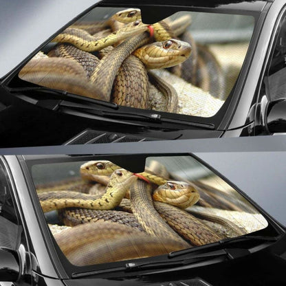 Snakes Closeup Hd Car Sun Shade