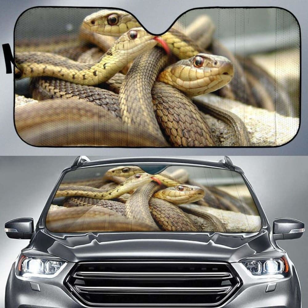 Snakes Closeup Hd Car Sun Shade