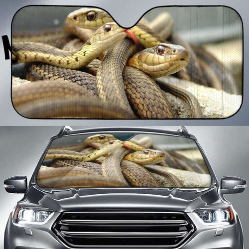 Snakes Closeup Hd Car Sun Shade