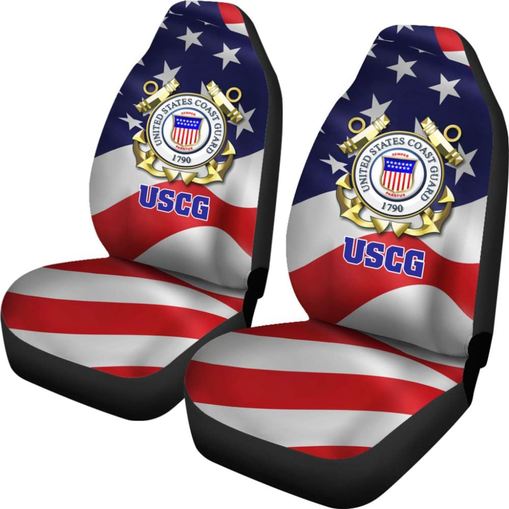 U.S. Coast Guard Car Seat Covers Custom American Flag
