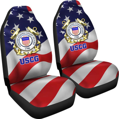 U.S. Coast Guard Car Seat Covers Custom American Flag