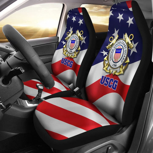 U.S. Coast Guard Car Seat Covers Custom American Flag