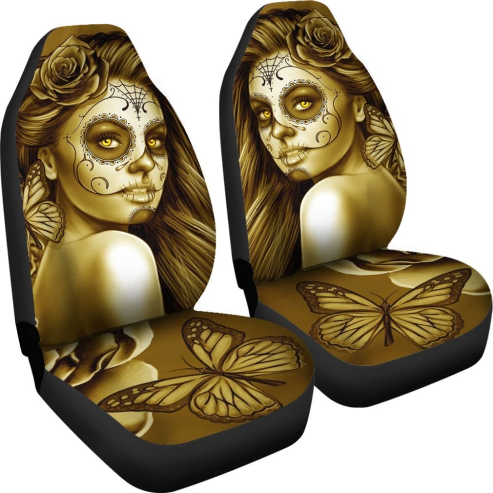 Calavera Fresh Look Design # Car Seat Covers (Hazel Sparkle & Shine Rose) -