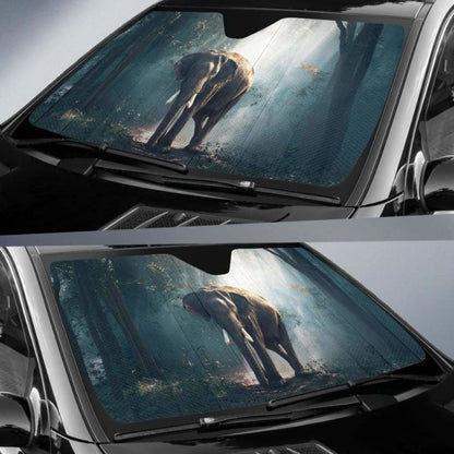 Elephant Forest Hd Car Sun Shade