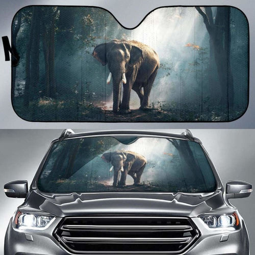 Elephant Forest Hd Car Sun Shade