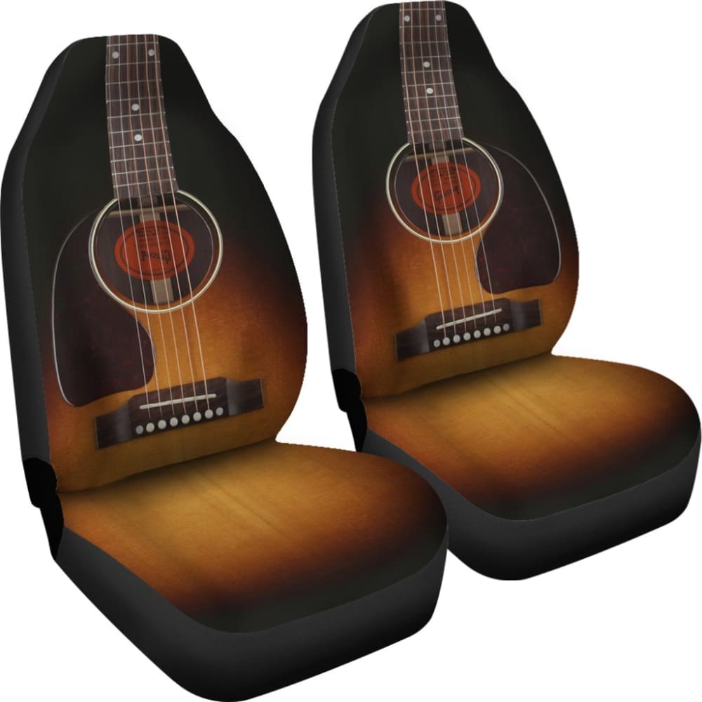 Black Guitar Car Seat Covers
